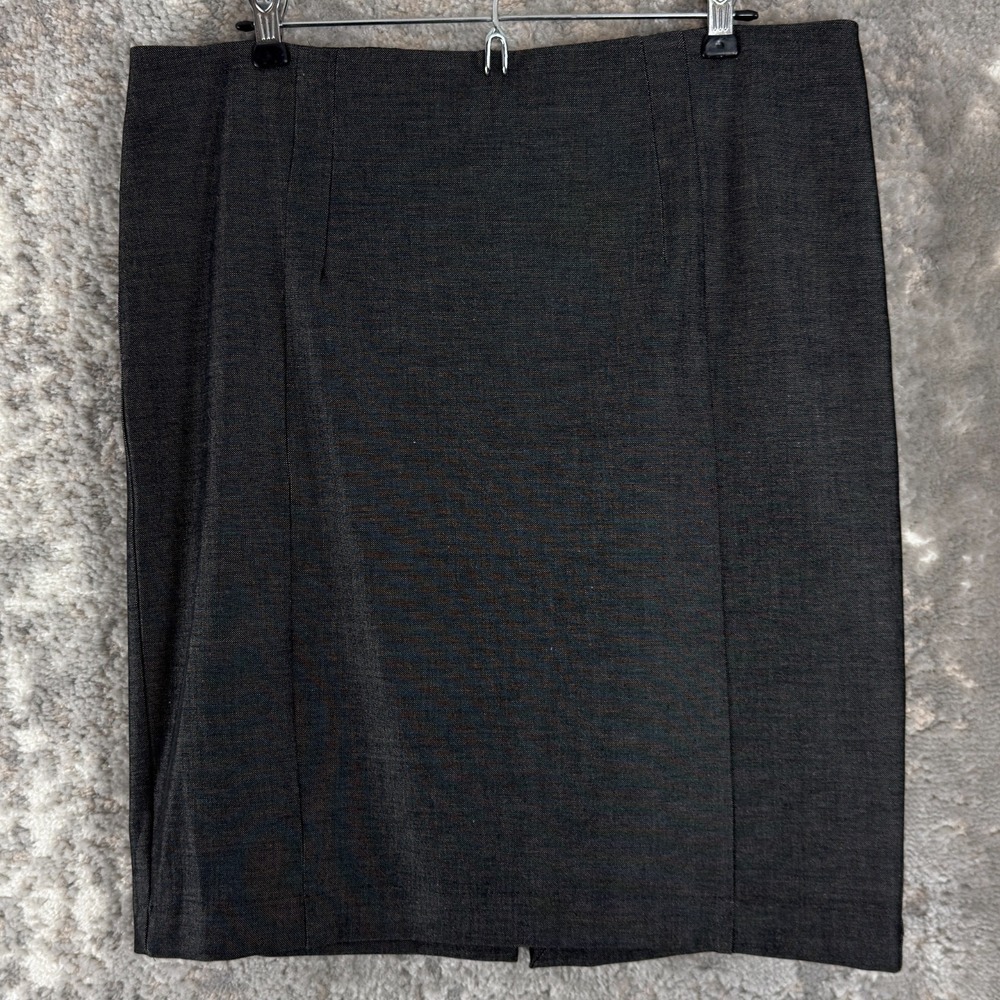Express Size 14‎ Minimalist Stretch Career Knee Length Pencil Skirt Black Zip